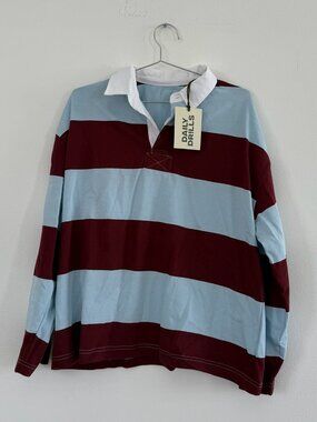 Daily Drills Rugby Stripe Polo Shirt | NWT